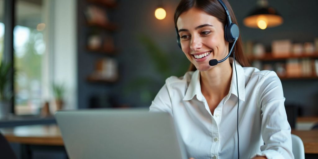 Customer service representative in live chat